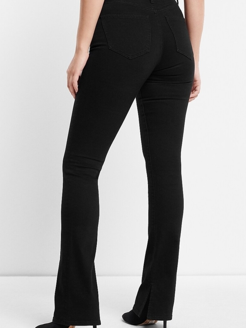Express Mid Rise Skyscraper Jeans, Black, 8R - Picture 2 of 8
